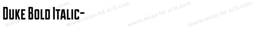 Duke Bold Italic字体转换